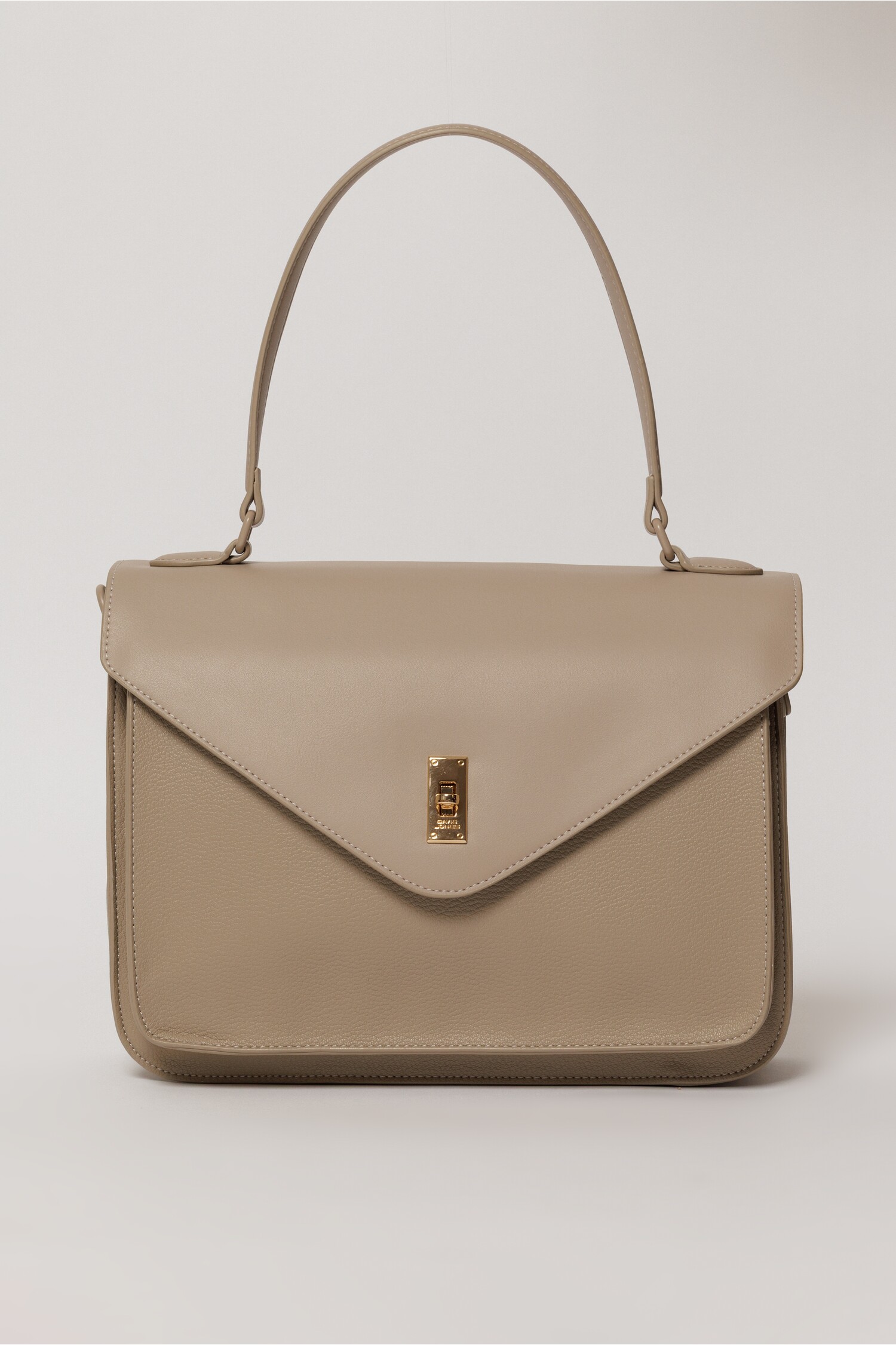Geanta eleganta taupe cu design structurat