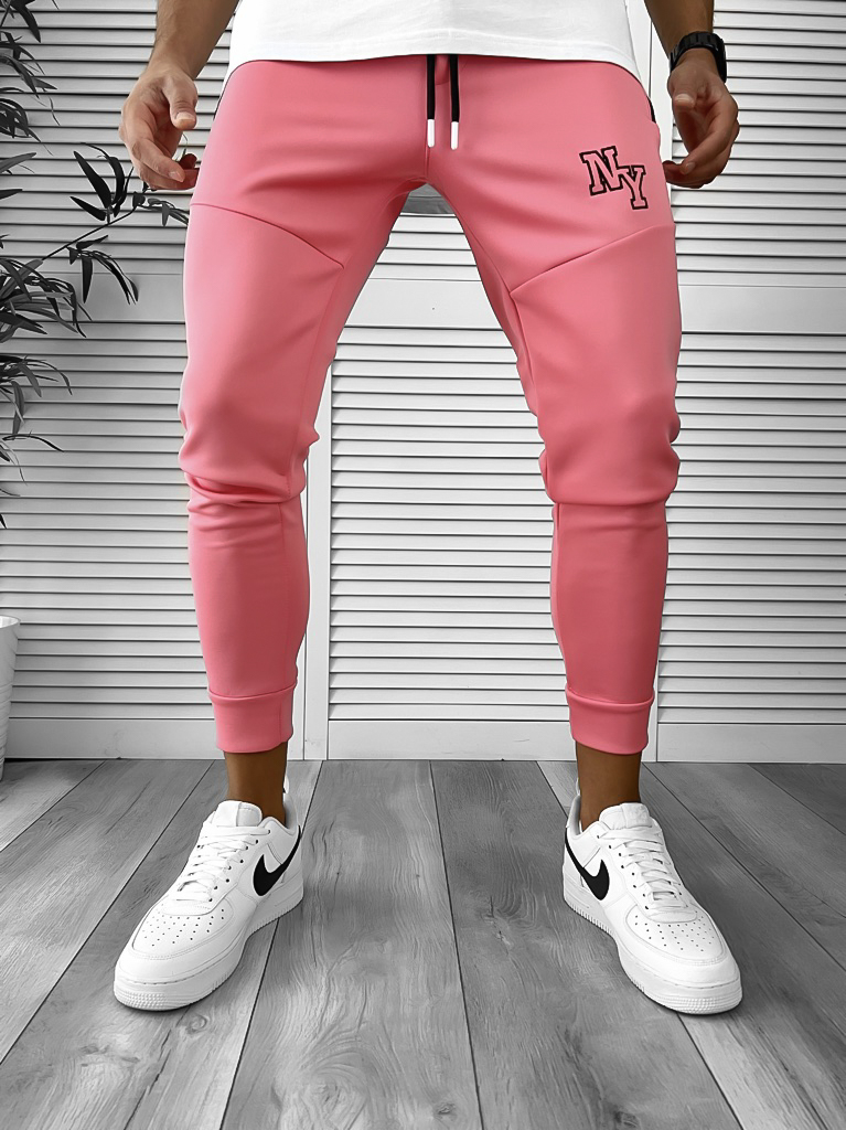 Pantaloni Trening Roz Conici - Model Modern