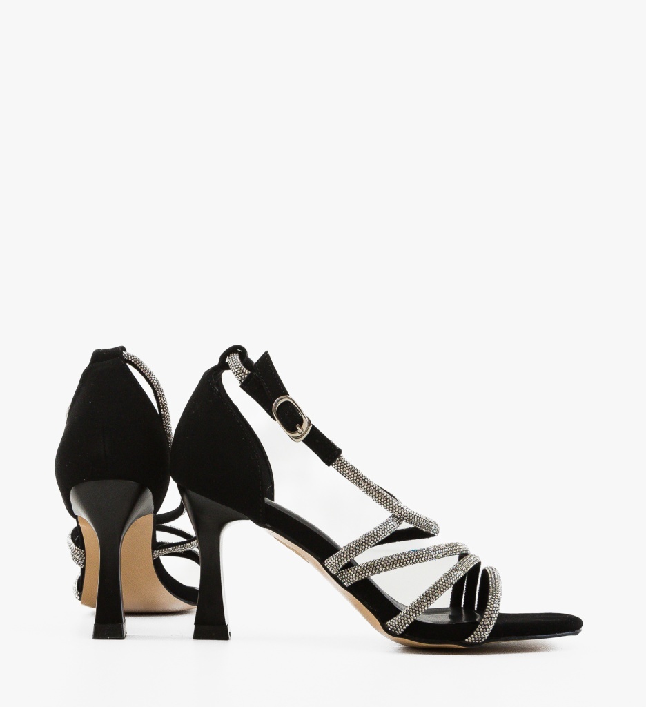 Sandale cu toc Salssa Negre - Eleganță și Confort - imagine 3