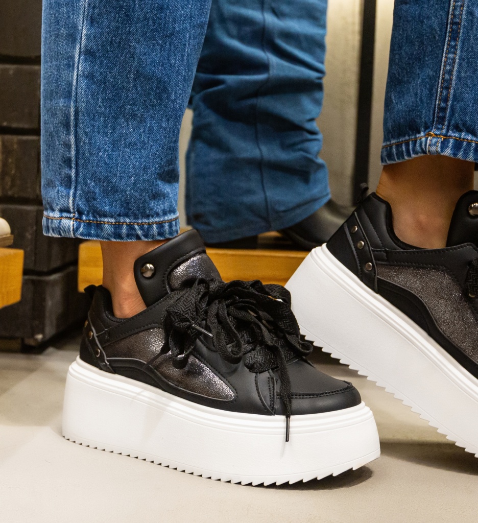 Sneakers Dama Adetoku Negri - Confort Sport - imagine 6