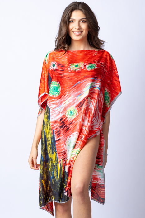 Poncho Plaja Matase Shopika | Stil Eleganta