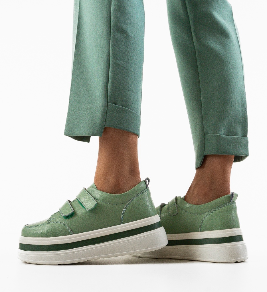 Pantofi Casual Akoste Verzi - Confort și Stil - imagine 2