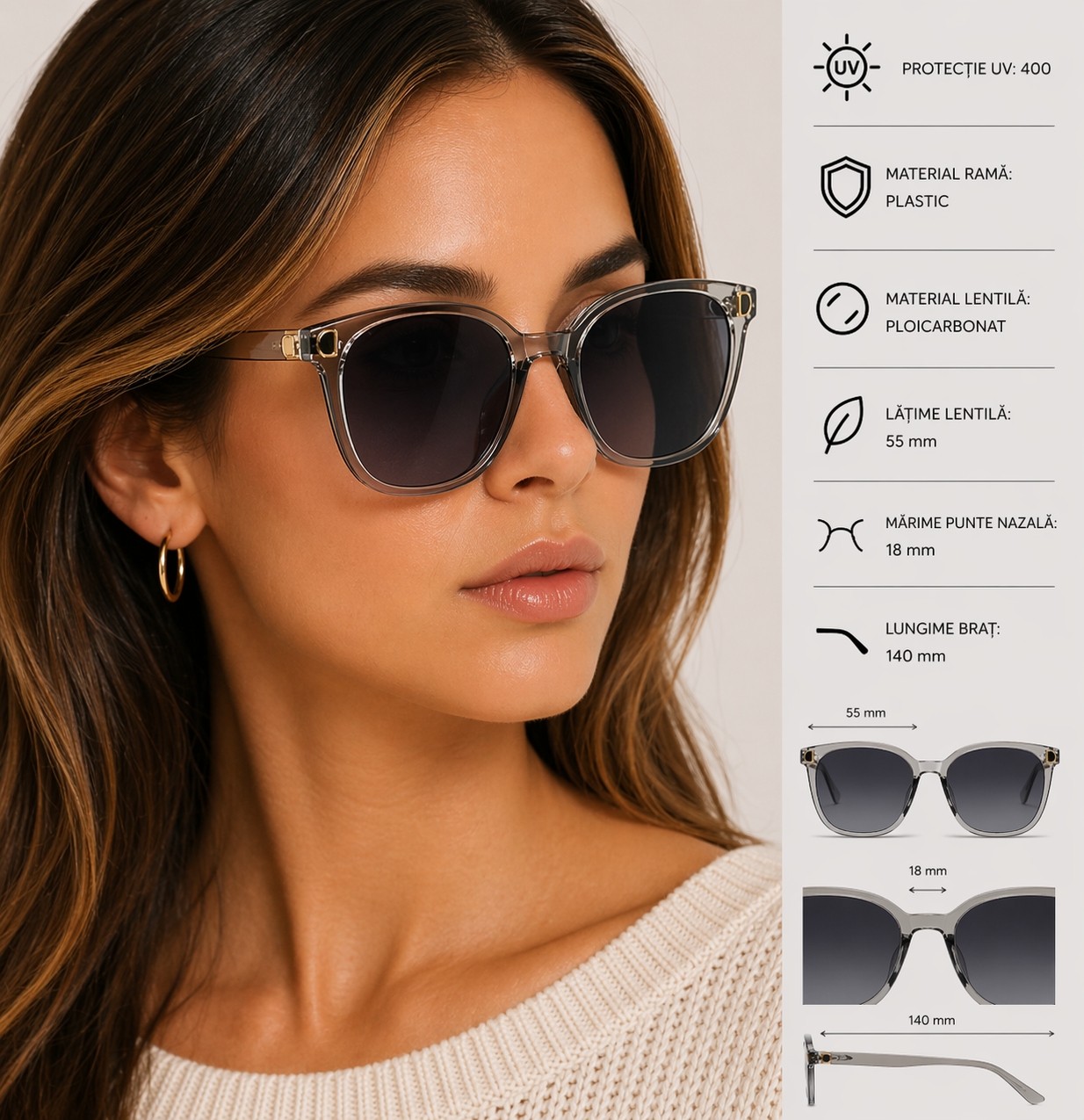 Ochelari de soare femei Picadili SG116, protecție UV400 - imagine 2