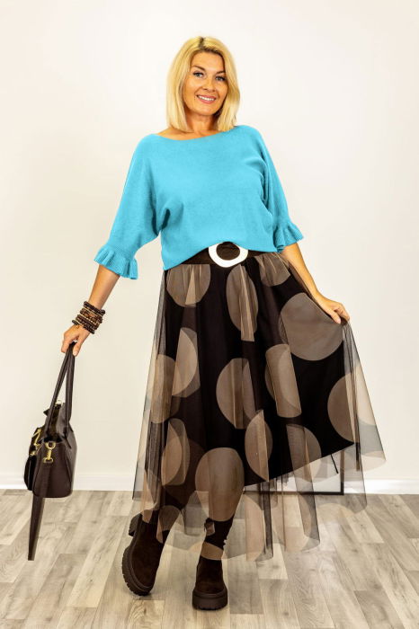 Pulover Shopika cu Volane | Elegant și Confort