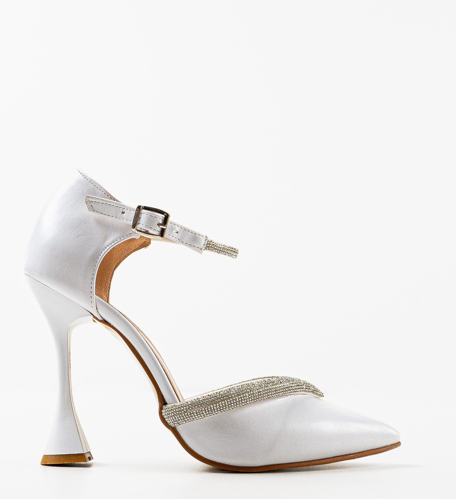 Pantofi Meko Albi | Toc Elegant pentru Ocazii Speciale - imagine 3