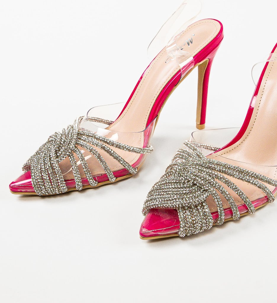 Pantofi Toc Fuchsia Eleganți Rawne - imagine 10