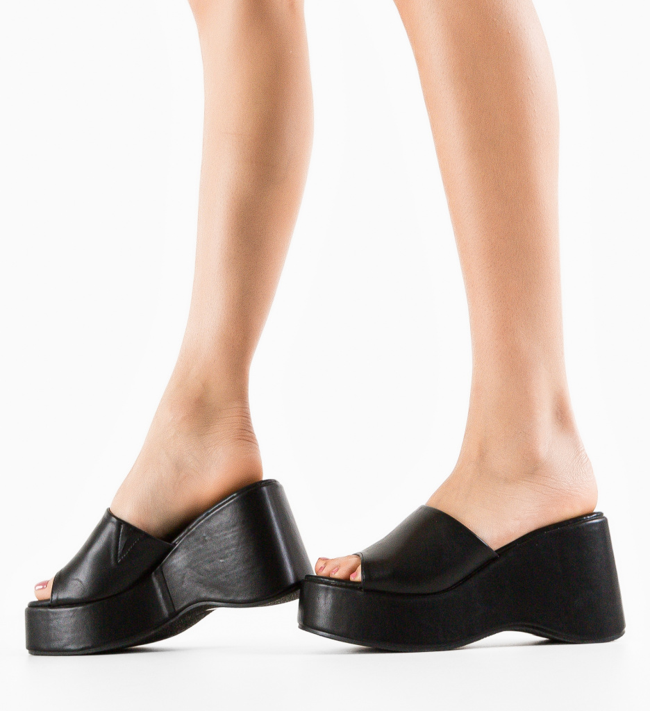 Sandale Dama Azura Negre | Eleganță și Confort - imagine 3