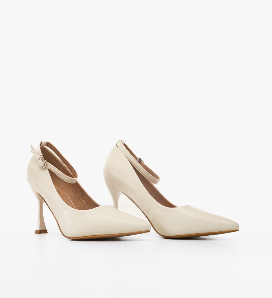 Pantofi Opium Dama Albi | Toc Elegant și Comod - imagine 4