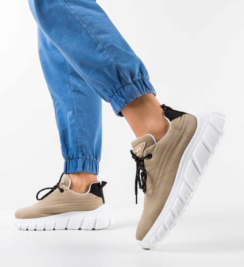 Sneakers Dama Aviana Khaki - Confort și Stil - imagine 5