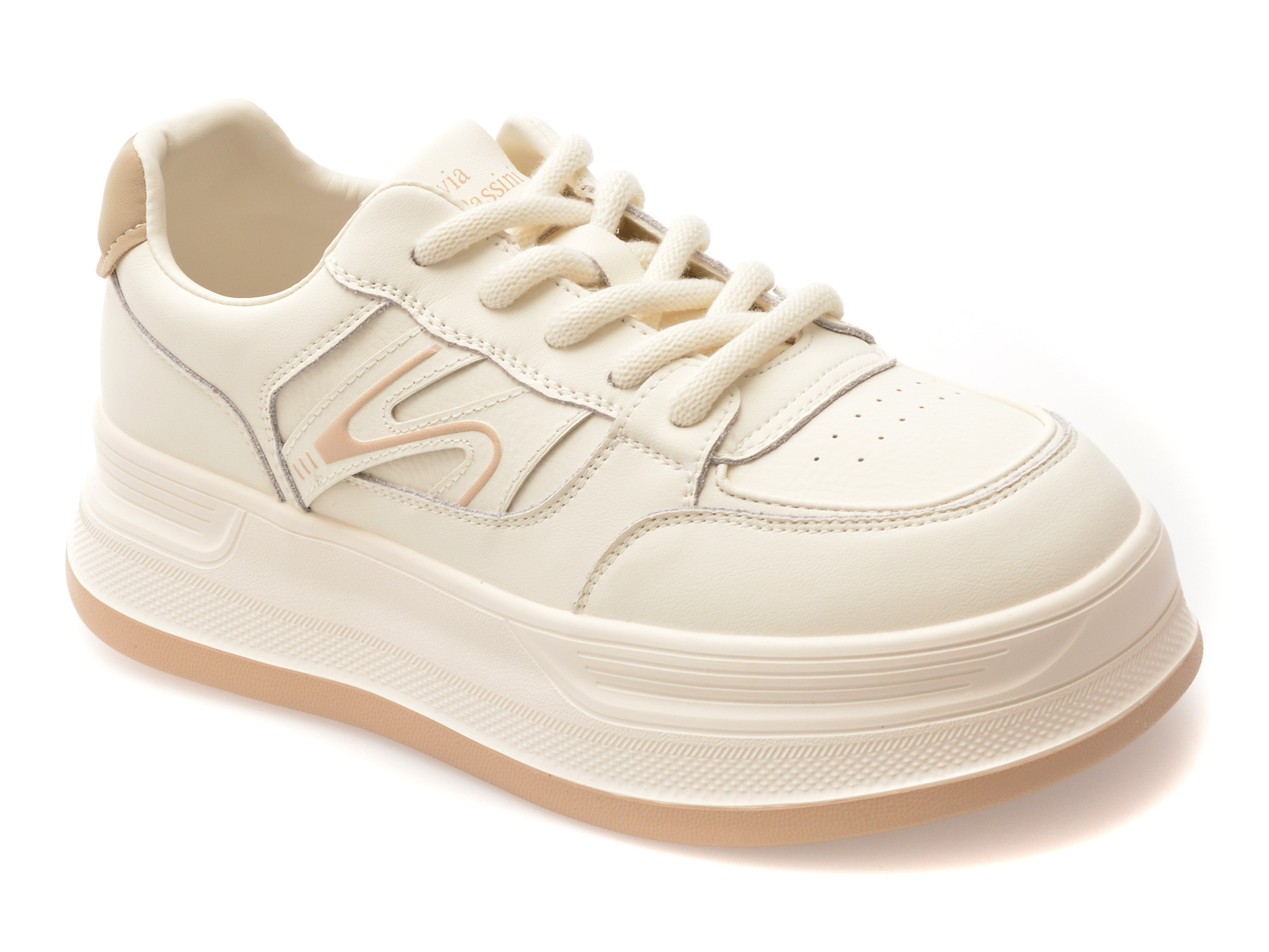 Pantofi Sport FLAVIA PASSINI Albi din Piele Naturala