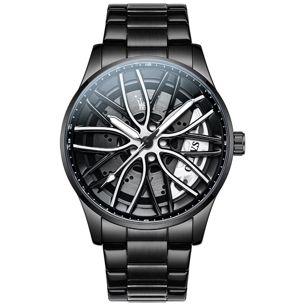 Ceas Olevs CS1944 Barbati Otel Inoxidabil Negru