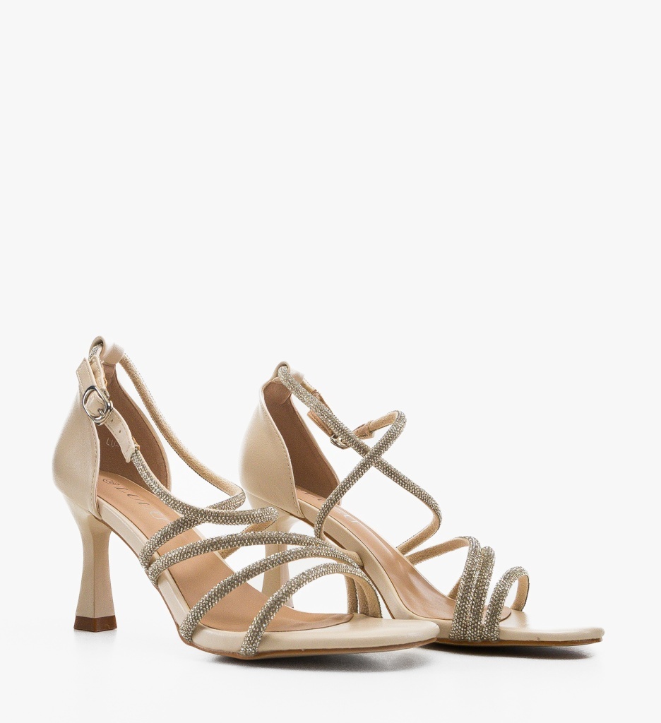 Sandale cu toc Salssa Bej – Eleganță și Stil - imagine 3