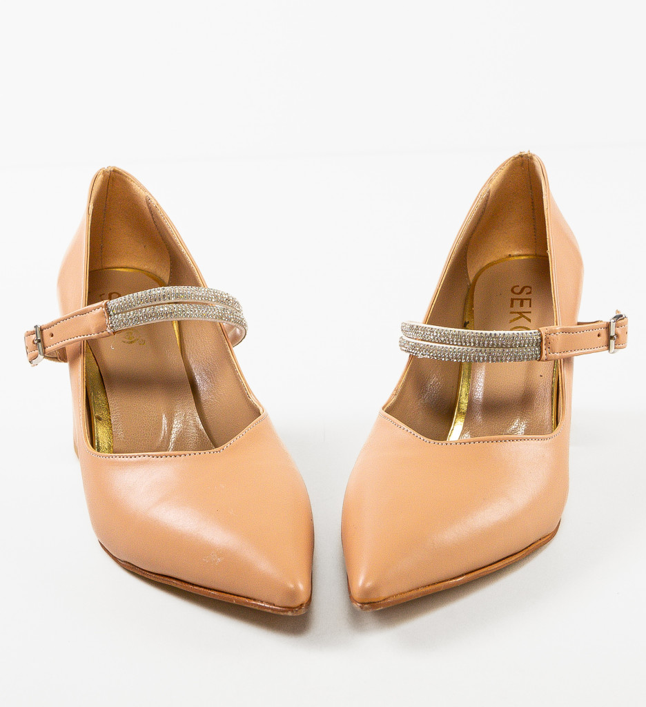 Pantofi cu toc Gernyb Bej | Eleganță și Stil - imagine 5