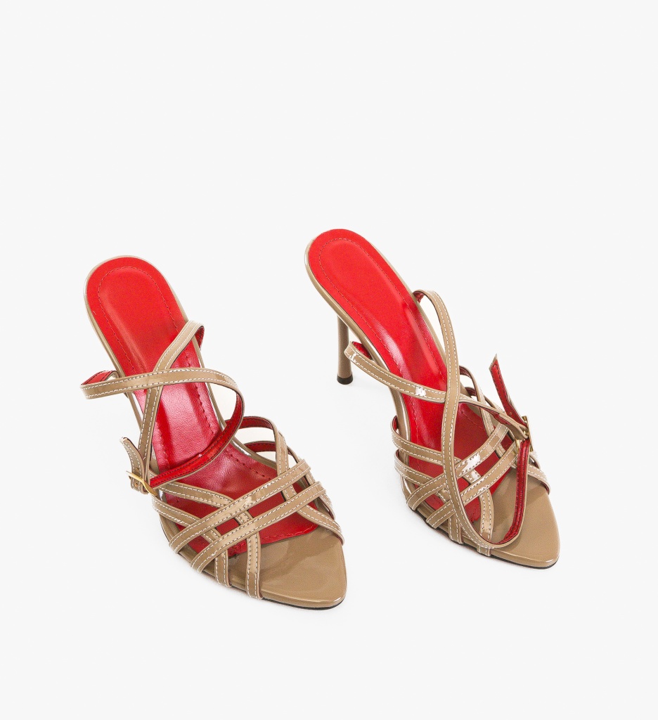Sandale cu Toc Mynny Khaki | Eleganță și Stil - imagine 5