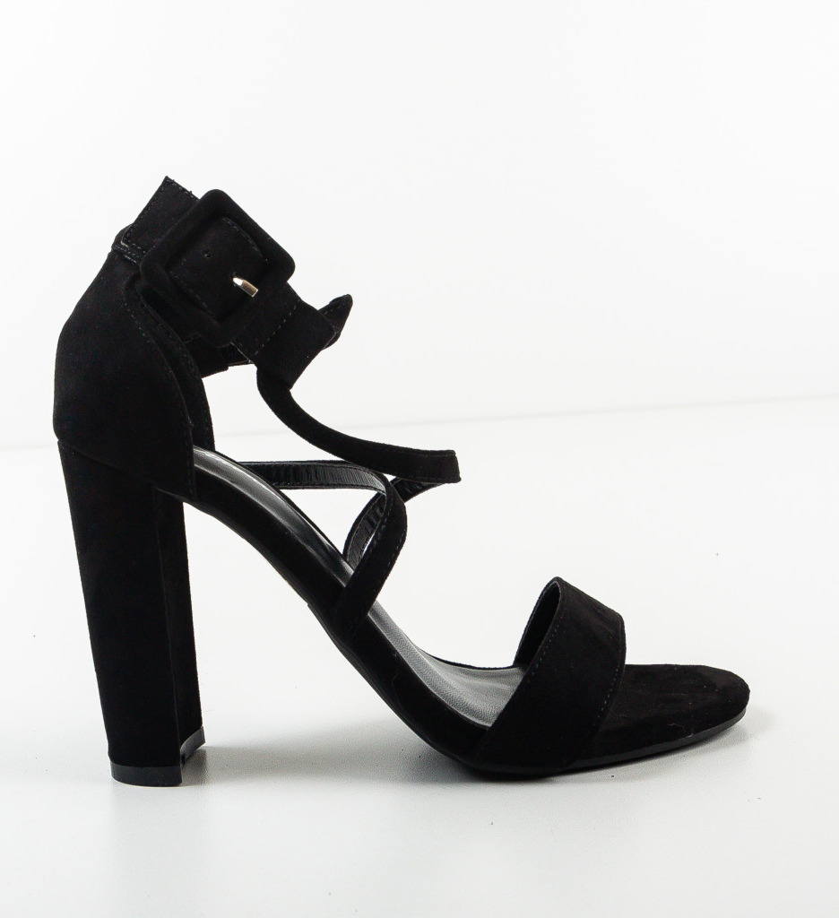 Sandale Rishi Negre cu Toc | Eleganță Asigurată - imagine 4