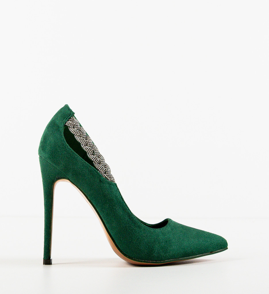 Pantofi Peeta Verzi | Toc Eleganță și Stil - imagine 4