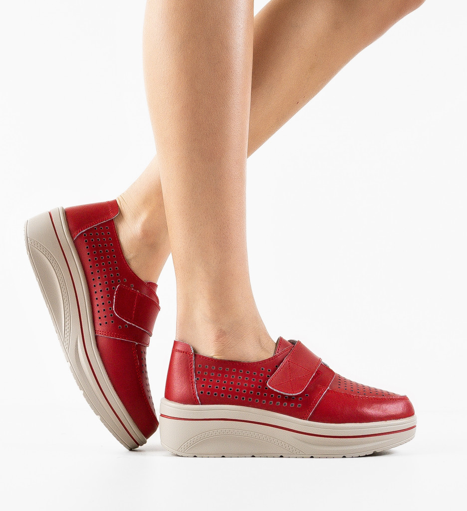 Pantofi Casual Rosii - Stil si Confort - imagine 2