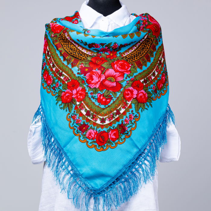 Esarfa Pavlovo Posad Shopika | Imprimeu Floral - imagine 1