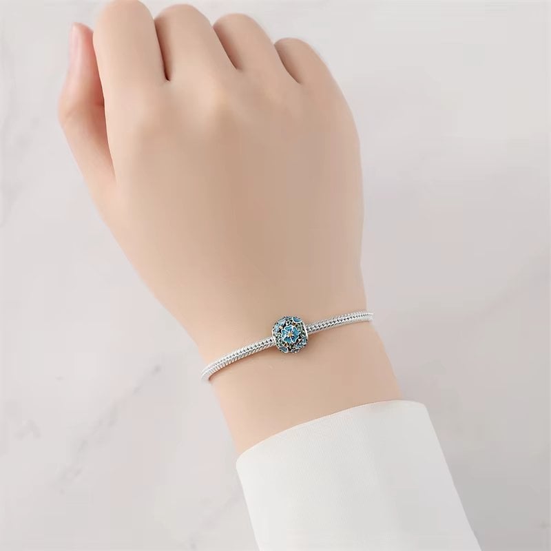 Charm Floral Delis Argint 925 - Eleganță Pură - imagine 2