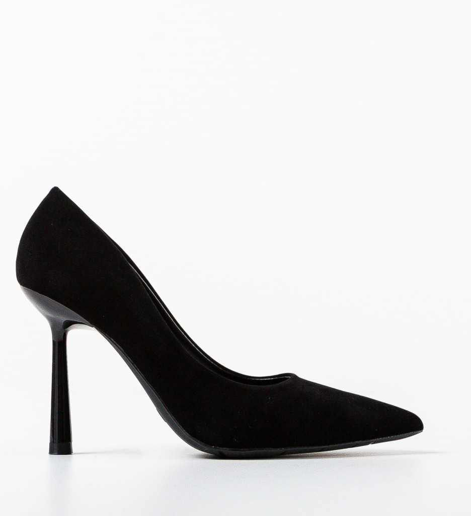 Pantofi Dama Emmett Negri Eleganți cu Toc - imagine 6