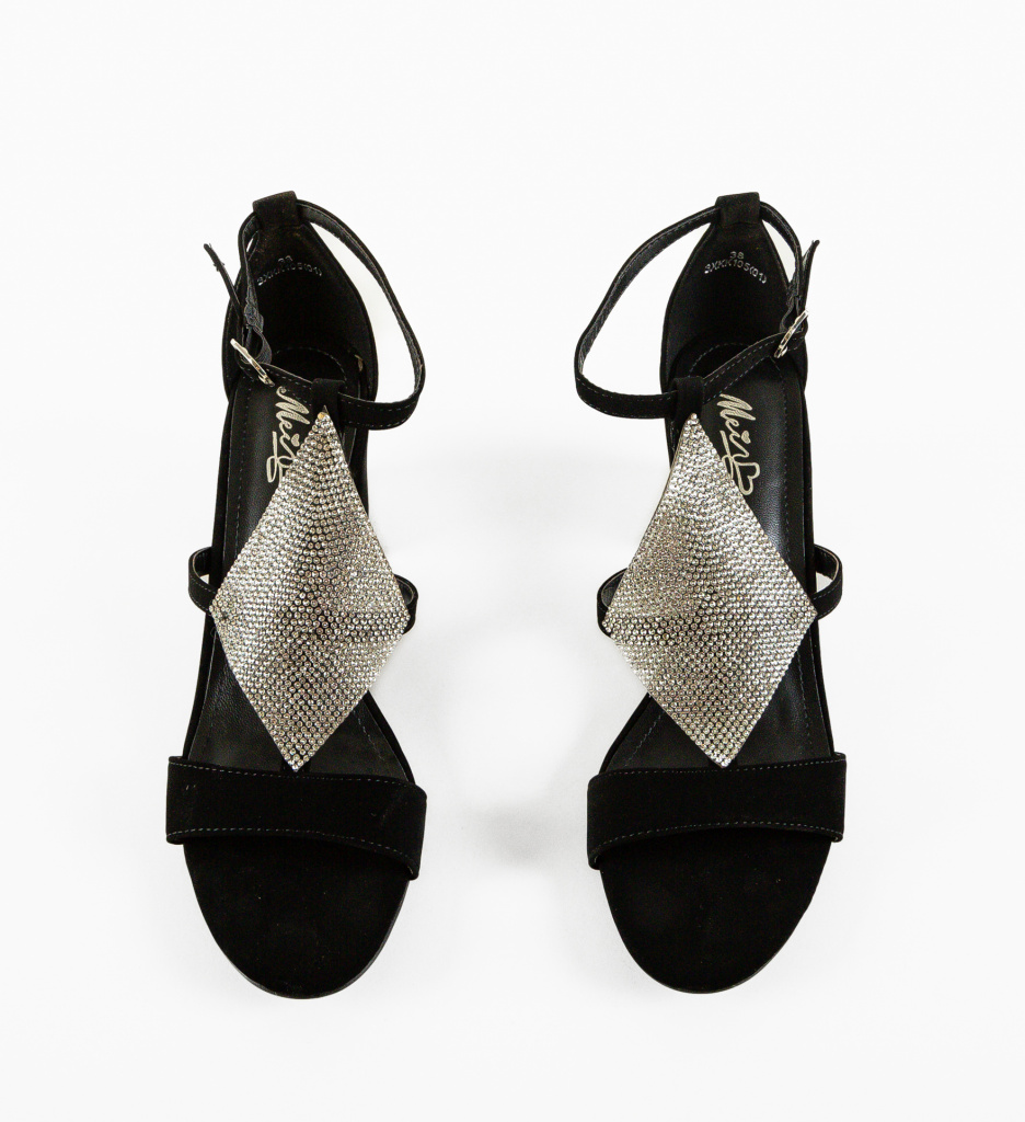 Sandale cu Toc Lamza Negre - Eleganță Asigurată - imagine 7