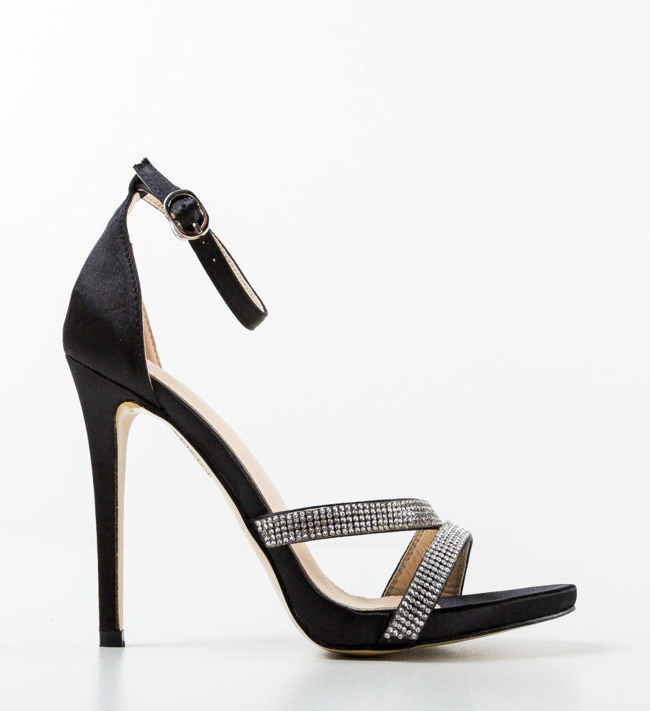 Sandale cu Toc Roujam Negre - Eleganță Asigurată - imagine 3