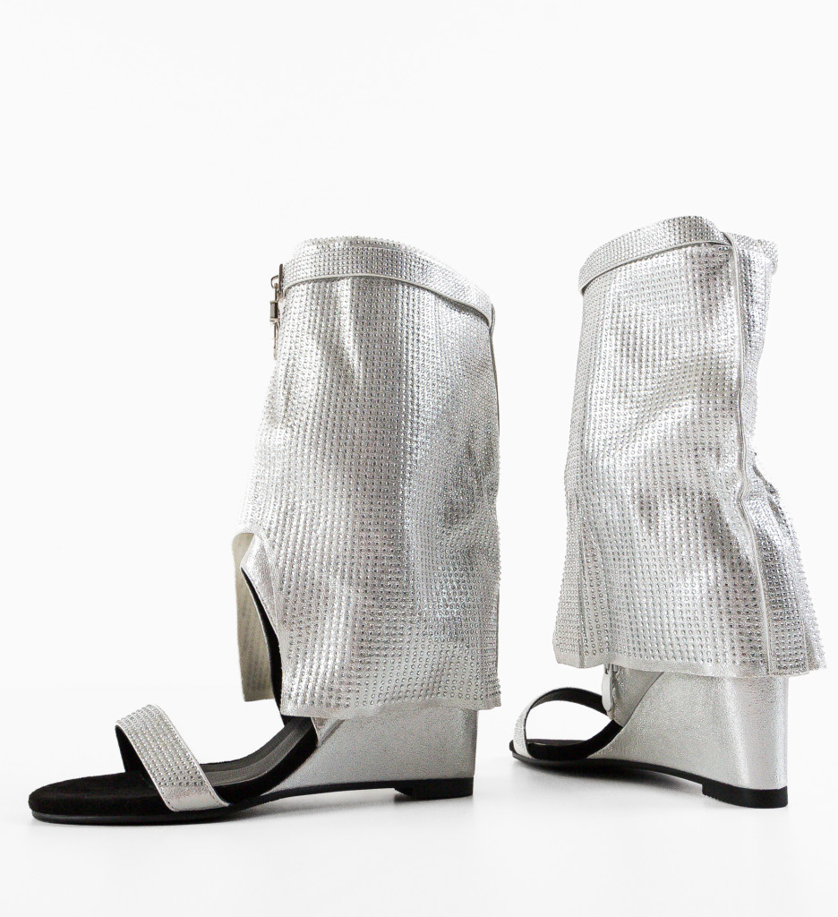 Platforme Dama Hemdal Argintii - Stil si Confort - imagine 5