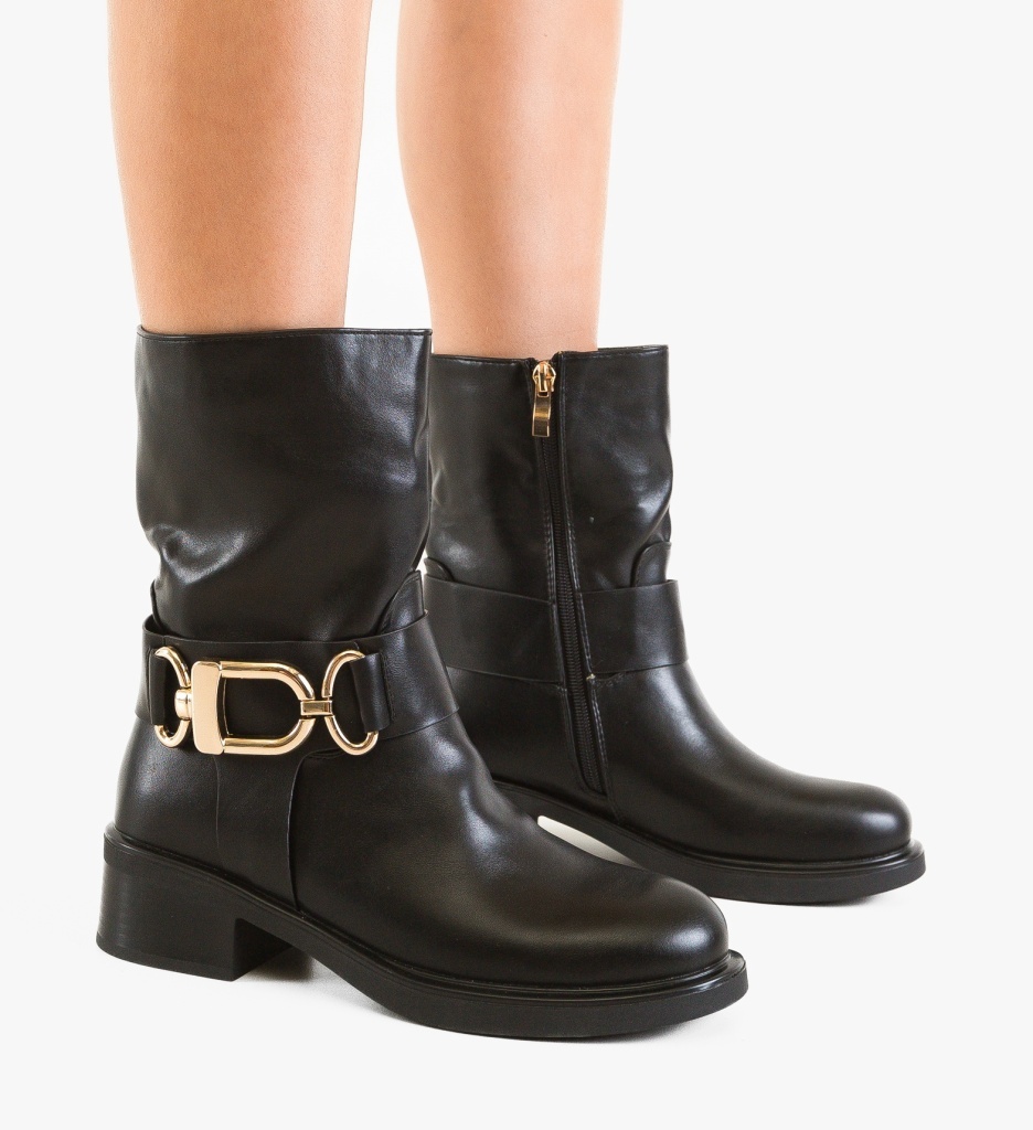 Ghete Dama Barney Negre | Depurtat | Stil și Confort