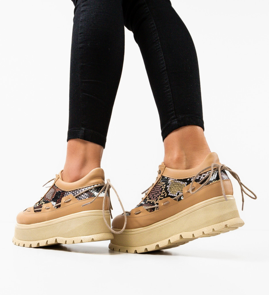 Pantofi Casual Danrta Bej 2 - Confort - imagine 4
