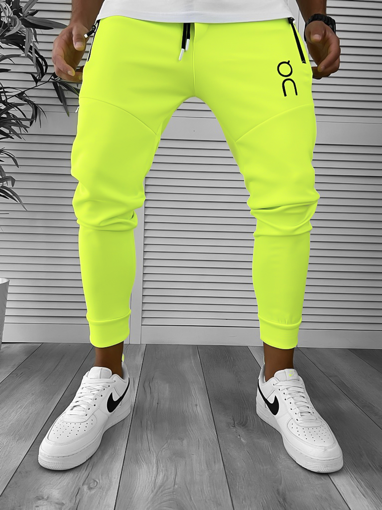 Pantaloni de trening neon conici CU MIC DEFECT DEF12260 O2-3.3
