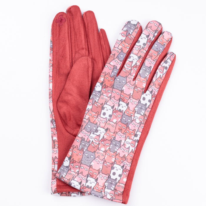 Mănuși pisici catifelate cu touchscreen Shopika