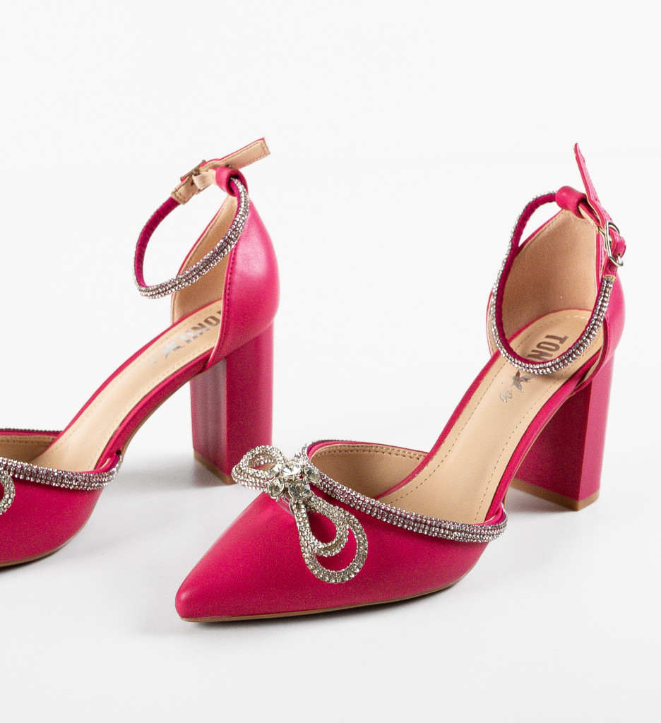 Pantofi toc Lester Fuchsia - Eleganță maximă - imagine 6