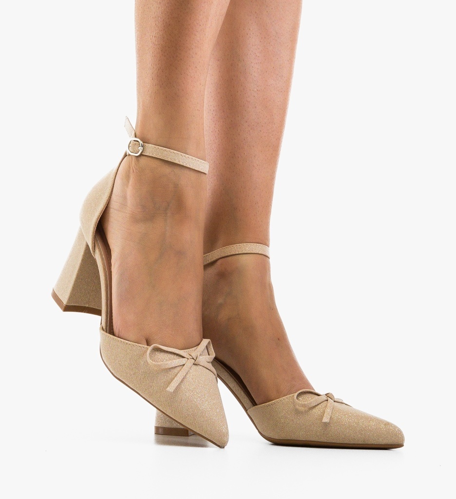 Pantofi dama Pierce Aurii | Eleganță și Stil - imagine 3