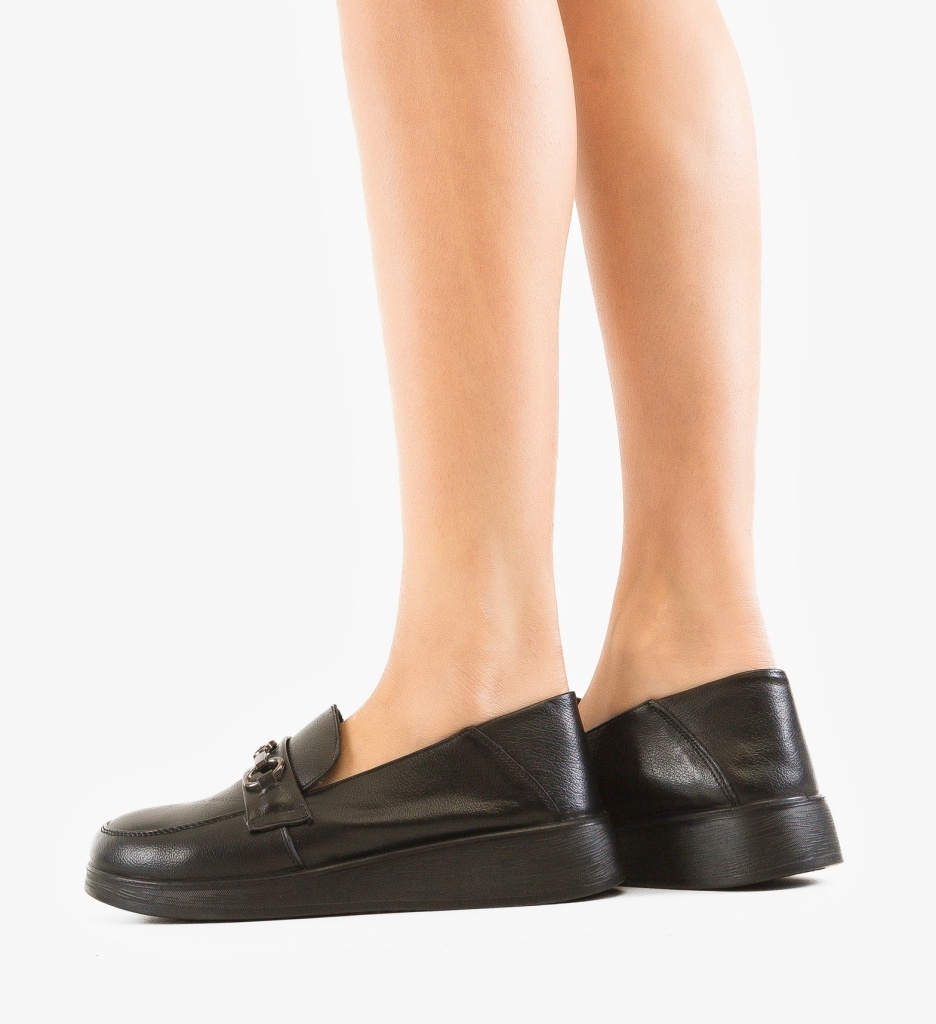 Pantofi Casual Negri Confort Sejad - imagine 2