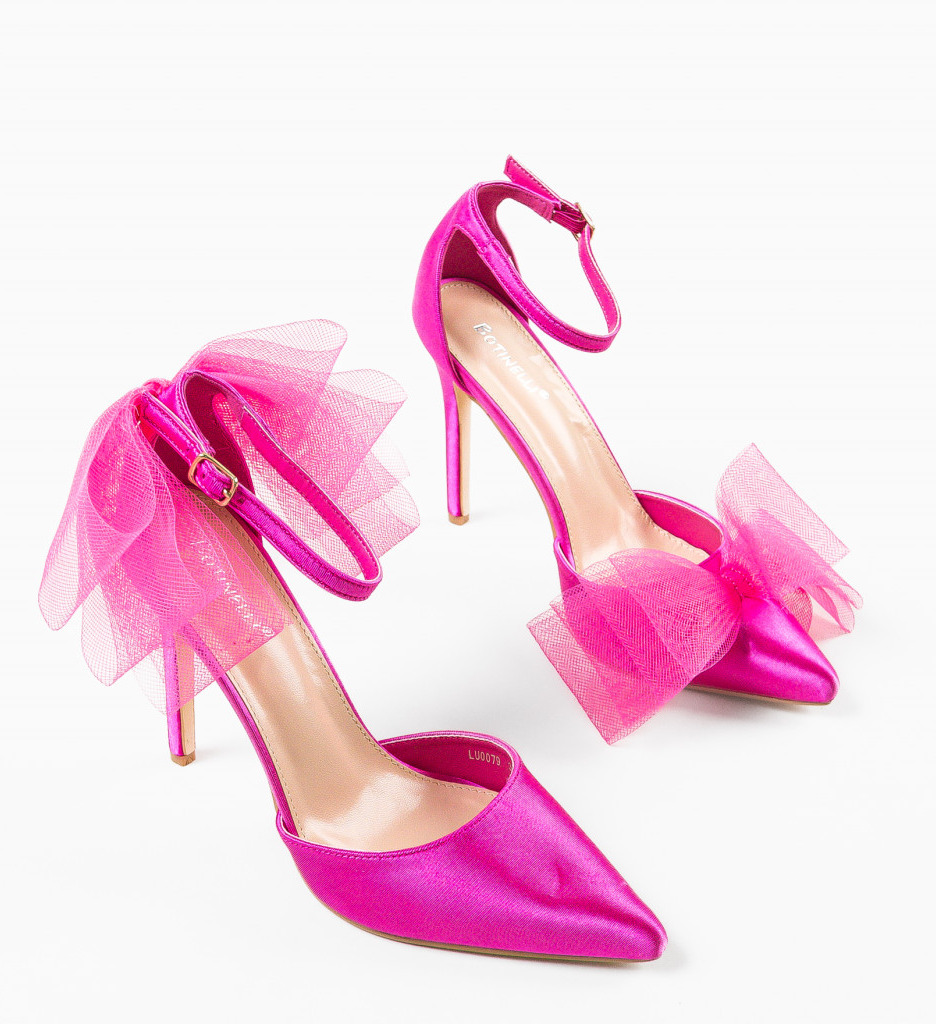 Pantofi Jarh Fuchsia cu Toc Eleganți - imagine 6