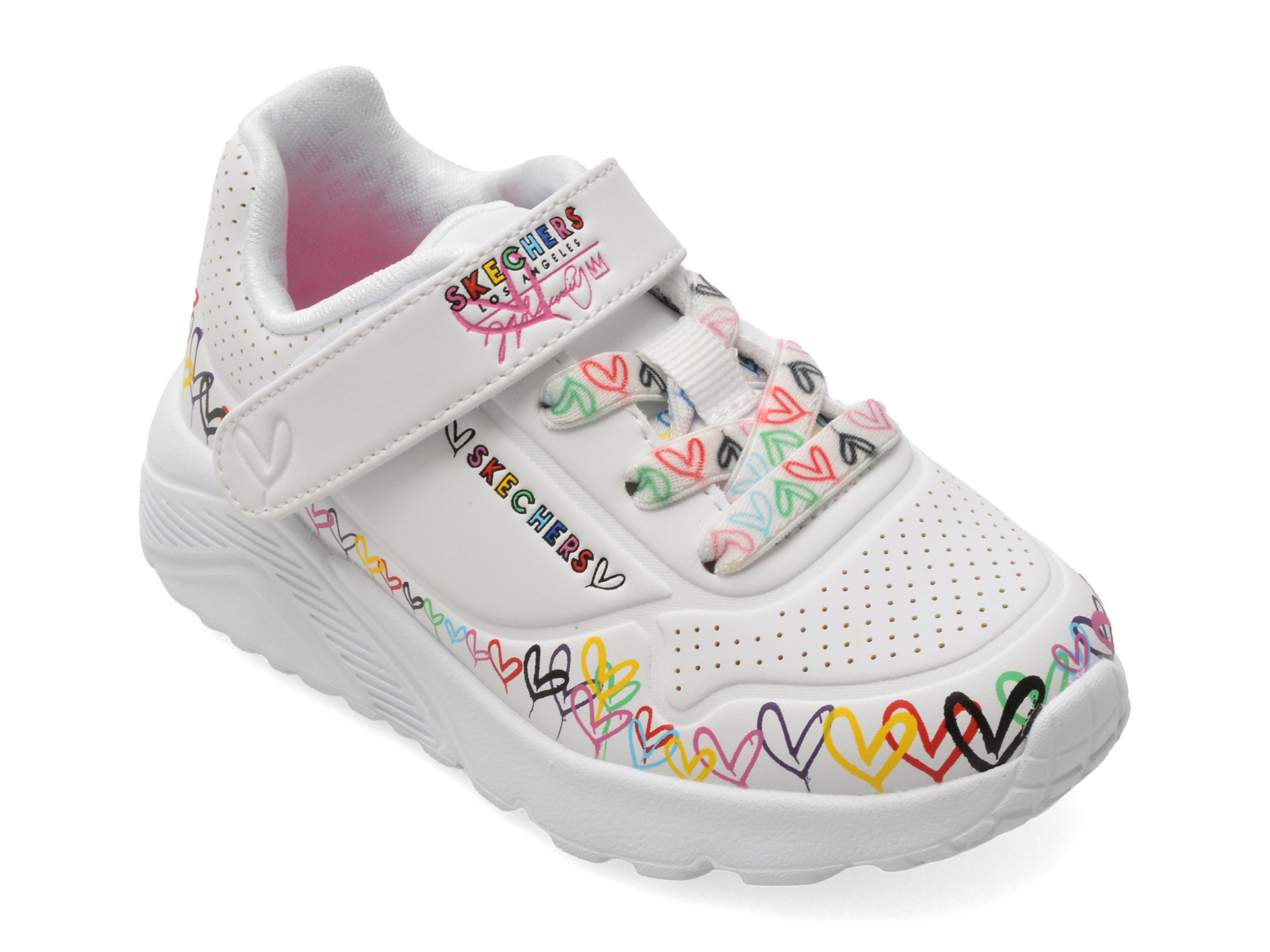 Skechers UNO LITE - Pantofi sport albi din piele - imagine 5