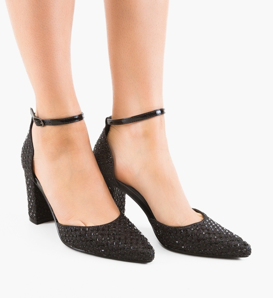 Pantofi cu toc Nabbe Negri Eleganți - imagine 2