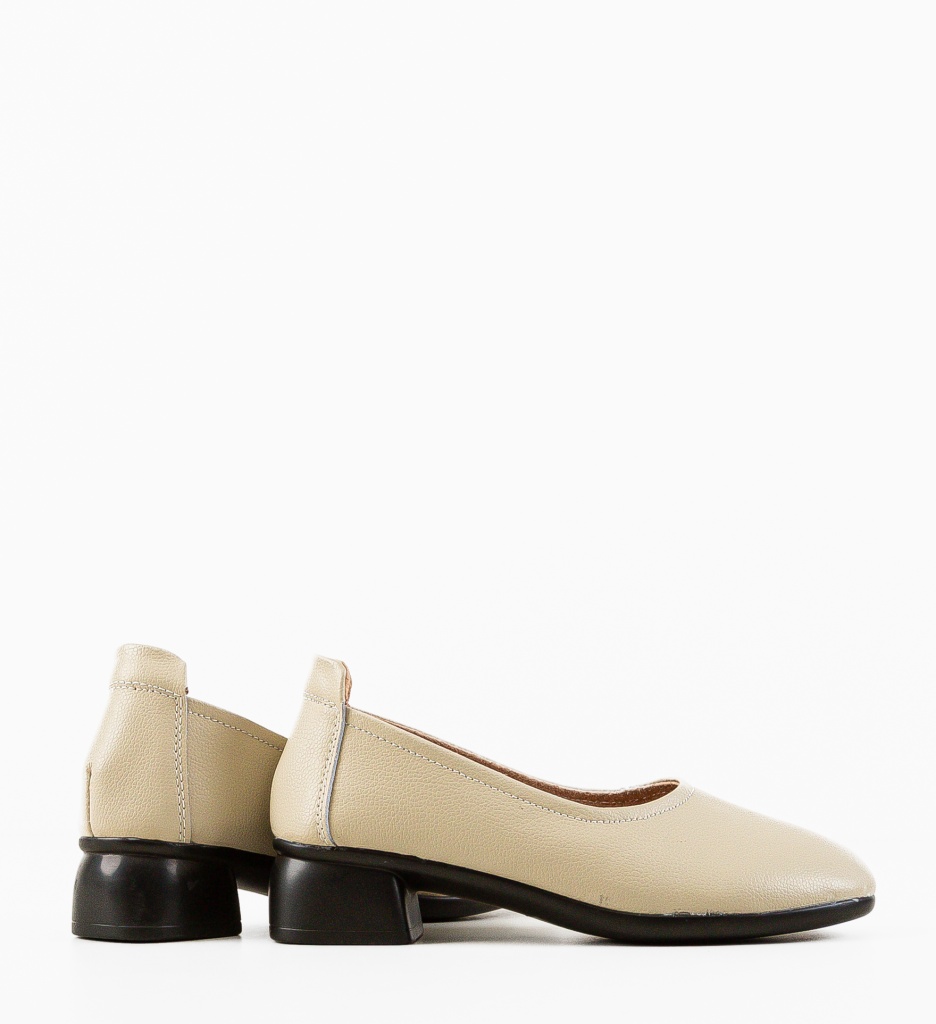 Pantofi Myant Bej cu Toc Elegant - Confort Stilat - imagine 4