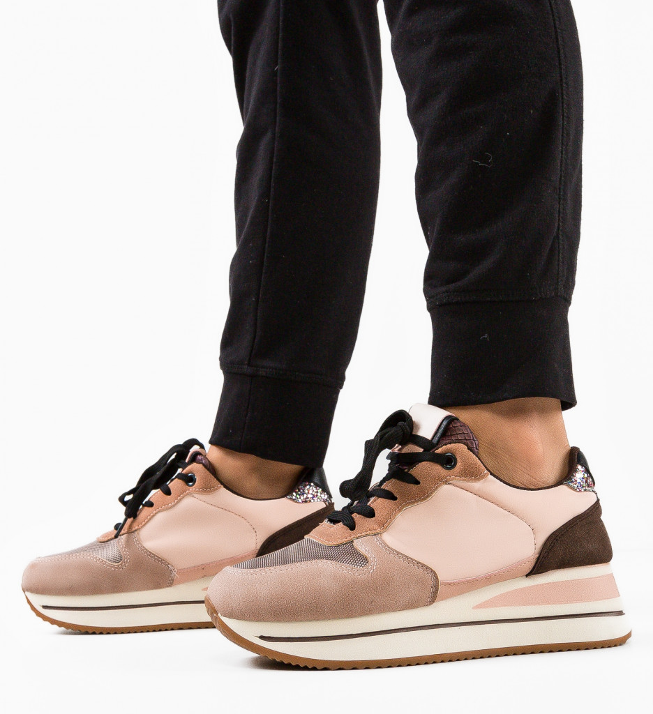 Sneakers Dama Dyonyos Roz - Confort și Stil - imagine 2
