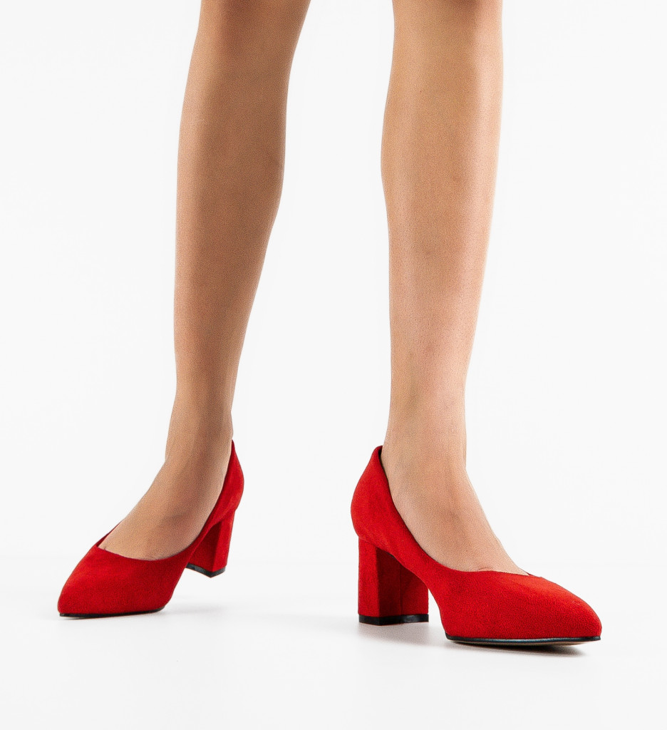 Pantofi Brook Rosii - Eleganță și Stil - imagine 2