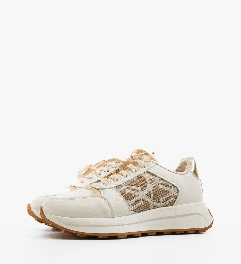 Sneakers Dama Hinav Albi | Confort și Stil Zilnic - imagine 4