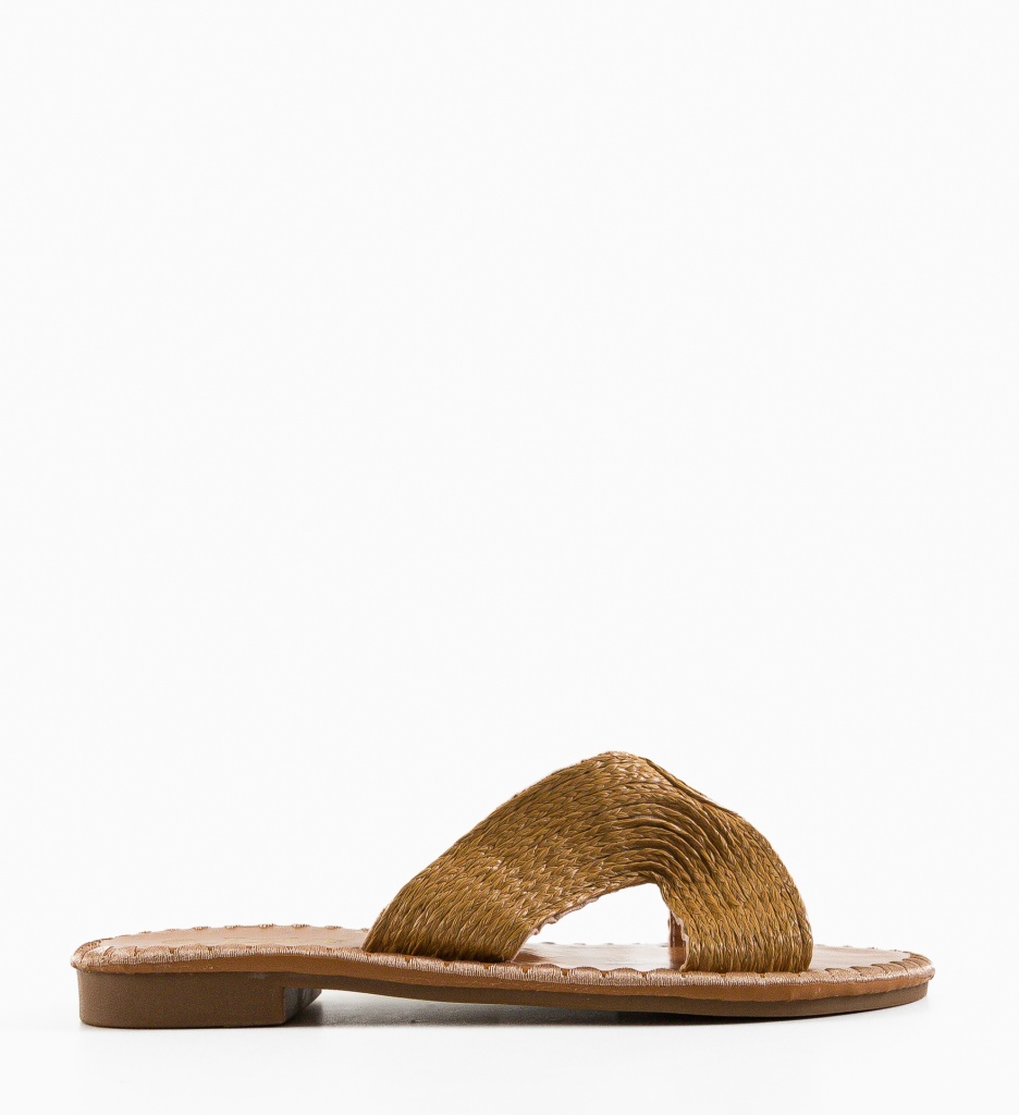 Papuci dama Tindra Camel - Confort și Eleganță - imagine 5