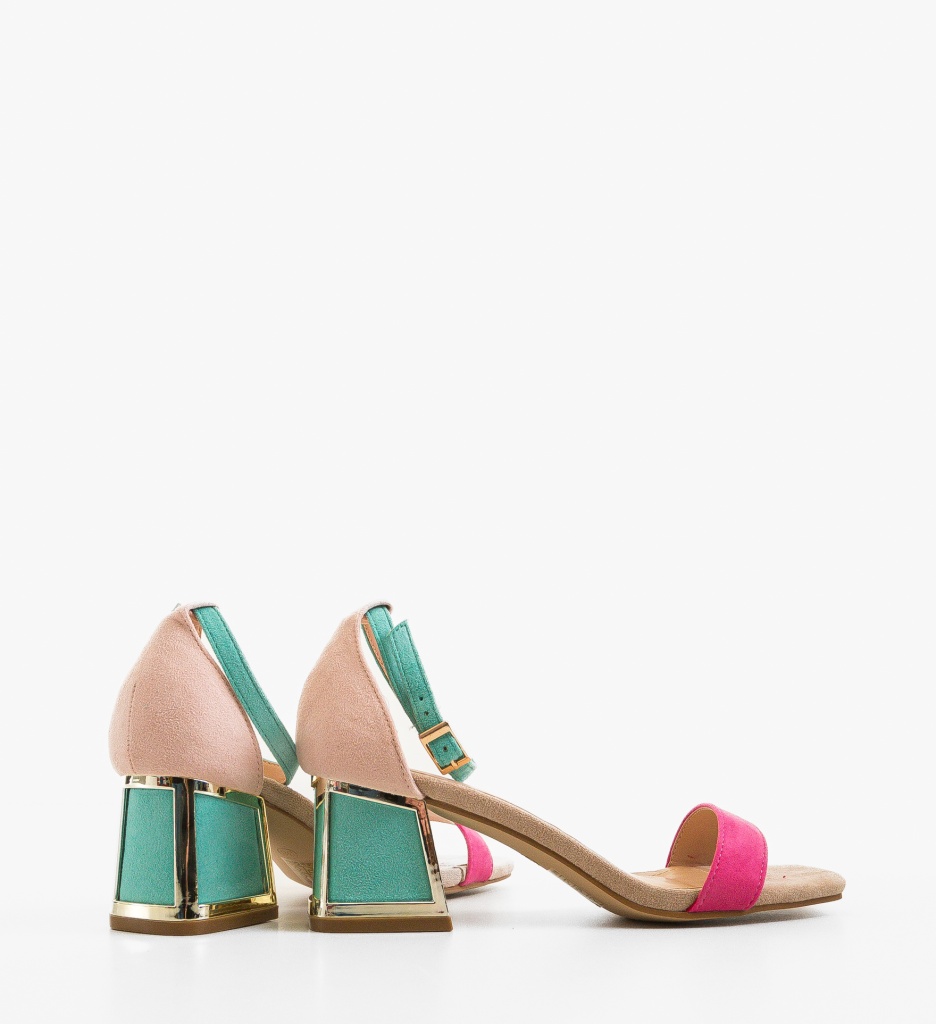 Sandale Bryan Fuchsia cu Toc Elegant - imagine 2