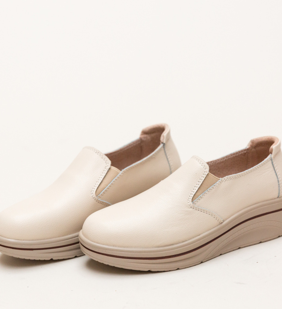 Pantofi Casual Alpino Bej | Confort & Stil Zilnic - imagine 4