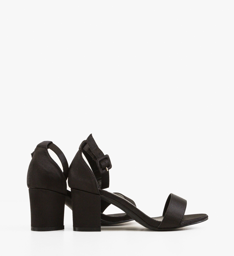 Sandale Meghan cu Toc Elegant | Negru - imagine 4