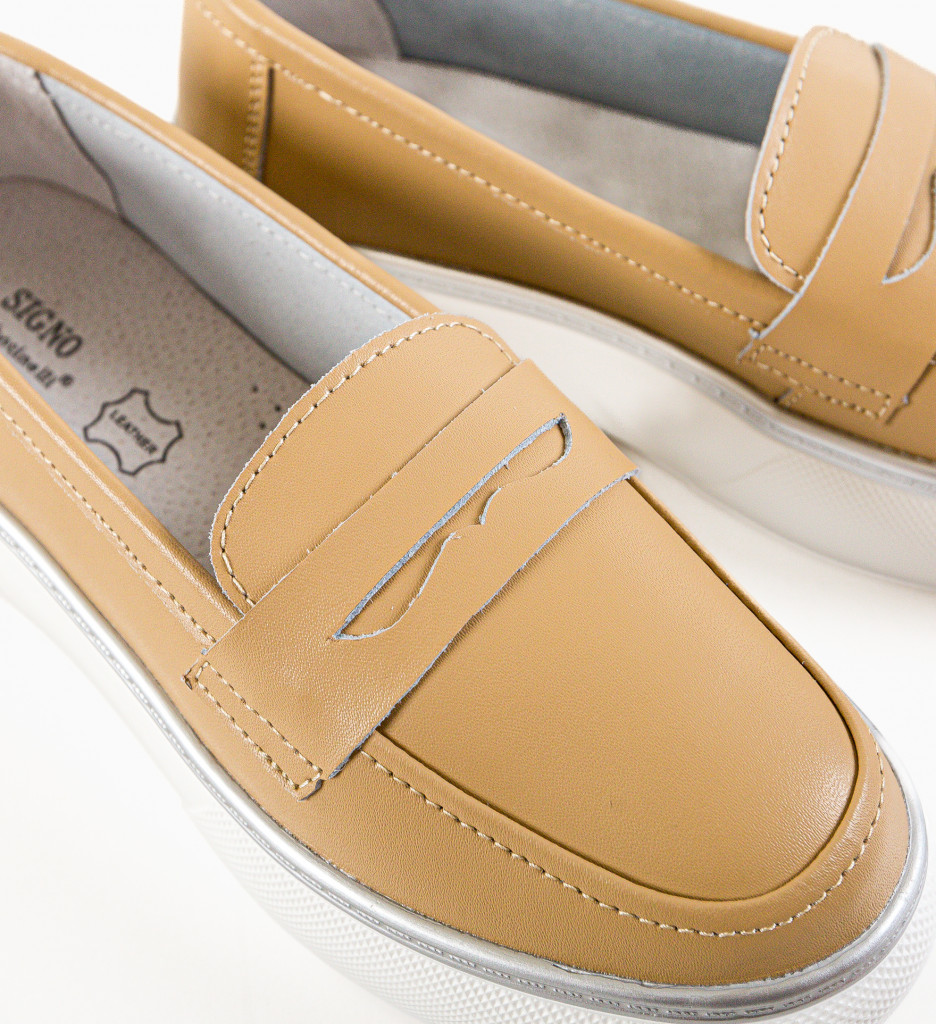 Pantofi Casual Dama Bej Prossy - Confort & Stil - imagine 8