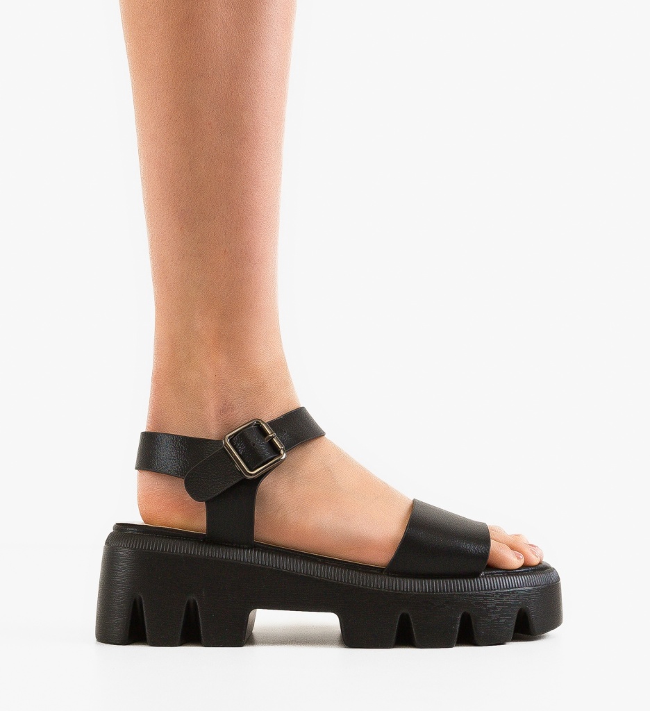 Sandale Dama Kara Negre | Eleganță și Confort - imagine 6