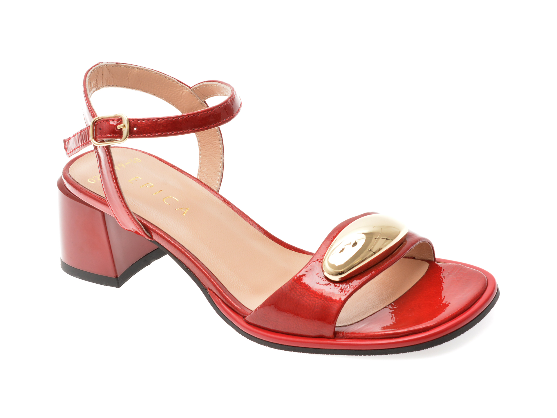 Sandale EPICA Rosii din Piele Lacuita - Eleganță