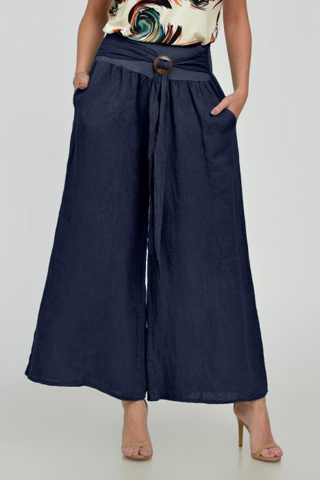 Pantaloni In Bleumarin Shopika | Eleganti și Confortabili