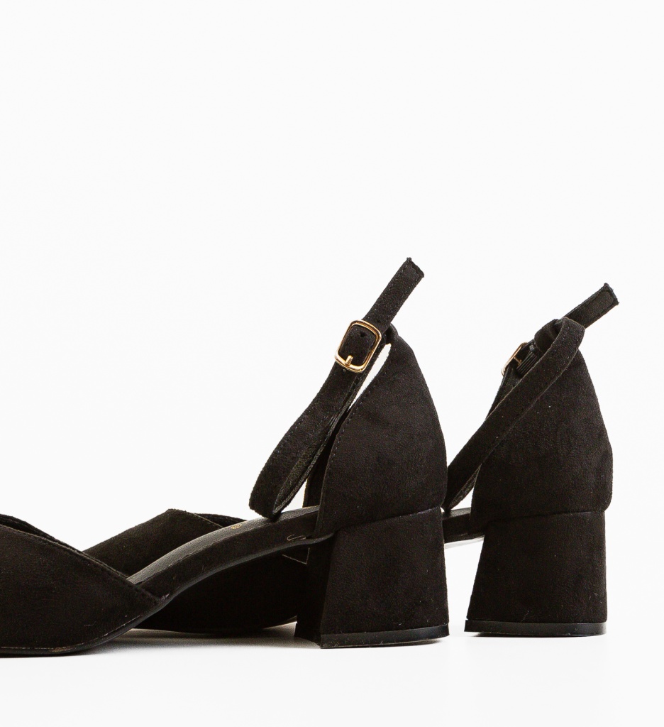 Pantofi Neyny Negri Eleganți cu Toc - imagine 7